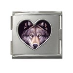 wolf Mega Link Heart Italian Charm (18mm)