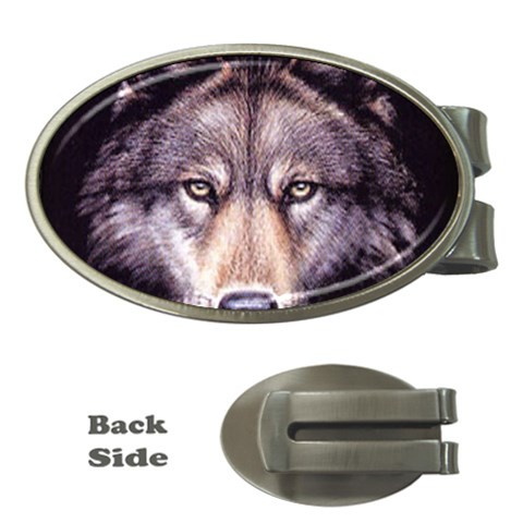 wolf Money Clip (Oval) from ArtsNow.com Front