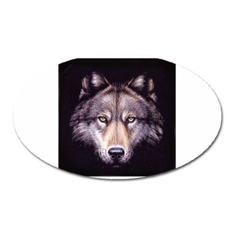 wolf Magnet (Oval) from ArtsNow.com Front
