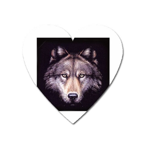 wolf Magnet (Heart) from ArtsNow.com Front