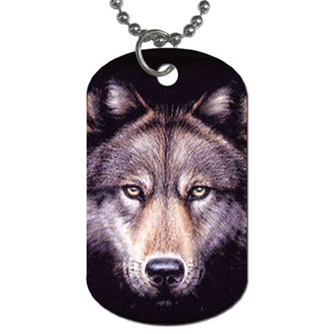 wolf Dog Tag (One Side) from ArtsNow.com Front