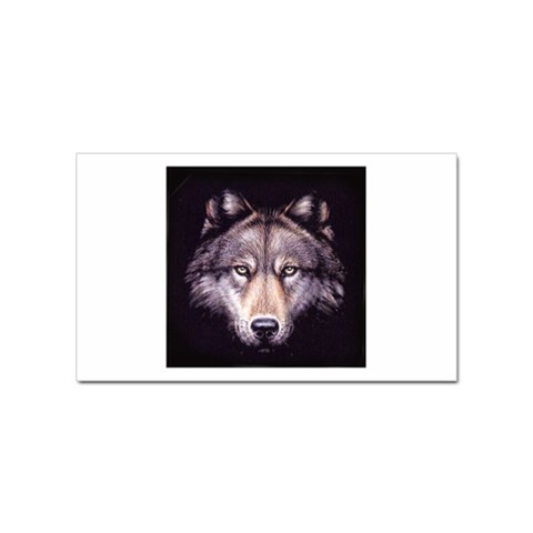 wolf Sticker Rectangular (100 pack) from ArtsNow.com Front
