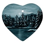 Winter Moon -  Ave Hurley   Ornament (Heart)