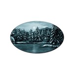 Winter Moon -  Ave Hurley   Sticker Oval (100 pack)