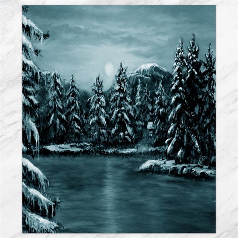 Winter Moon 8.15 x9.66  Canvas - 1