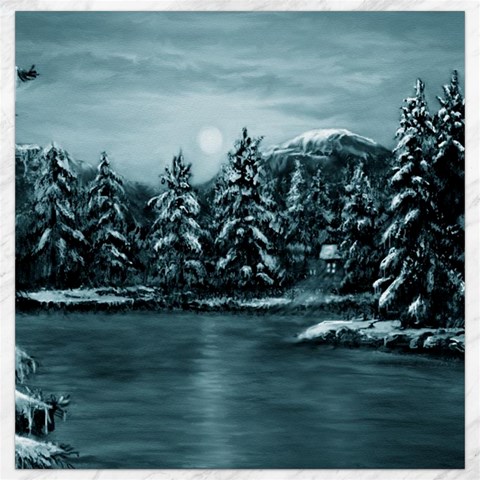 Winter Moon 11.4 x11.56  Canvas - 1