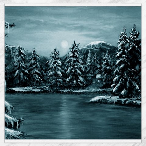 Winter Moon 15.2 x15.41  Canvas - 1