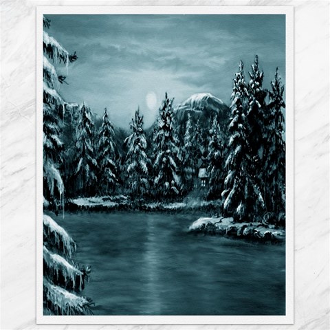 Winter Moon 15.75 x19.29  Canvas - 1