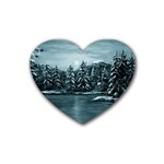 Winter Moon -  Ave Hurley   Rubber Coaster (Heart)