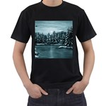 Winter Moon -  Ave Hurley   Black T-Shirt