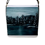 Winter Moon -  Ave Hurley   Flap Closure Messenger Bag (Large)