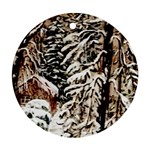 Castle Yard in Winter -AveHurley ArtRevu.com- Ornament (Round)