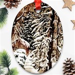 Castle Yard in Winter -AveHurley ArtRevu.com- Ornament (Oval)