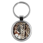 Castle Yard in Winter -AveHurley ArtRevu.com- Key Chain (Round)