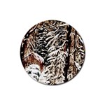 Castle Yard in Winter -AveHurley ArtRevu.com- Rubber Round Coaster (4 pack)