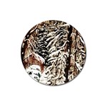 Castle Yard in Winter -AveHurley ArtRevu.com- Magnet 3  (Round)