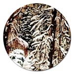Castle Yard in Winter -AveHurley ArtRevu.com- Magnet 5  (Round)