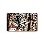Castle Yard in Winter -AveHurley ArtRevu.com- Magnet (Name Card)