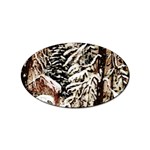 Castle Yard in Winter -AveHurley ArtRevu.com- Sticker Oval (10 pack)