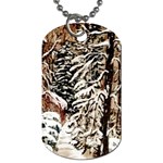 Castle Yard in Winter -AveHurley ArtRevu.com- Dog Tag (Two Sides)