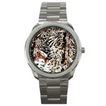 Castle Yard in Winter -AveHurley ArtRevu.com- Sport Metal Watch
