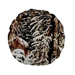 Castle Yard in Winter -AveHurley ArtRevu.com- Standard 15  Premium Round Cushion 
