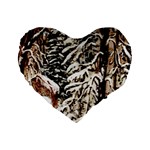 Castle Yard in Winter -AveHurley ArtRevu.com- Standard 16  Premium Heart Shape Cushion 