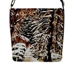 Castle Yard In Winter - Ave Hurley Flap Closure Messenger Bag (Large)