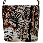 Castle Yard In Winter - Ave Hurley Flap closure messenger bag (Small)