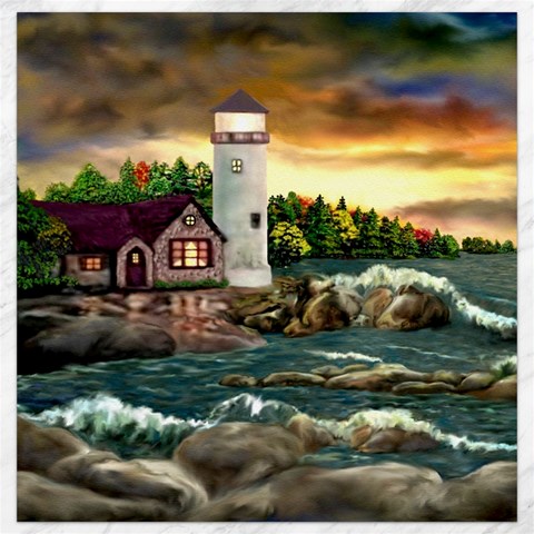 David s Lighthouse 11.4 x11.56  Canvas - 1