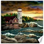 David s Lighthouse -AveHurley ArtRevu.com- Canvas 12  x 12 