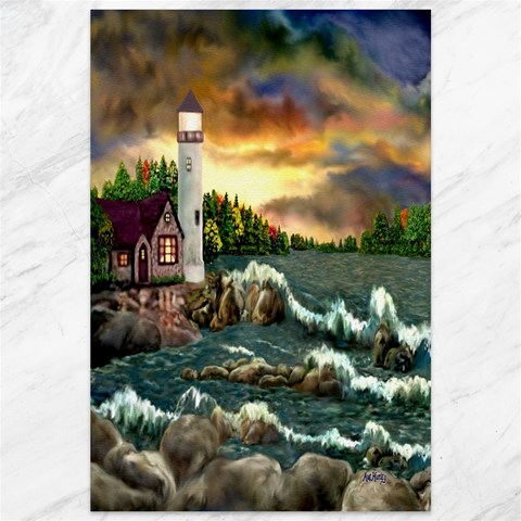 David s Lighthouse 11.88 x17.36  Canvas - 1