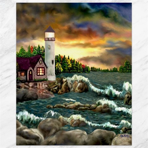 David s Lighthouse 15.75 x19.29  Canvas - 1
