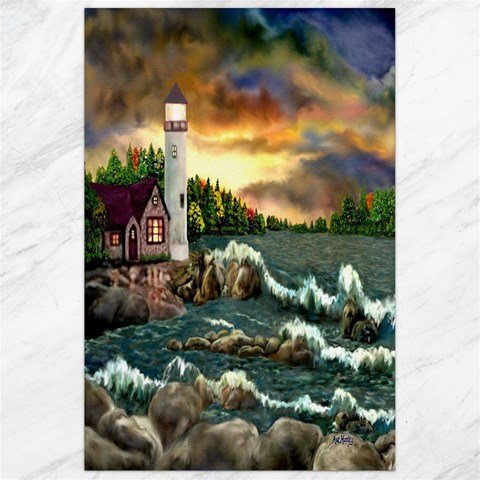 David s Lighthouse 23.35 x34.74  Canvas - 1