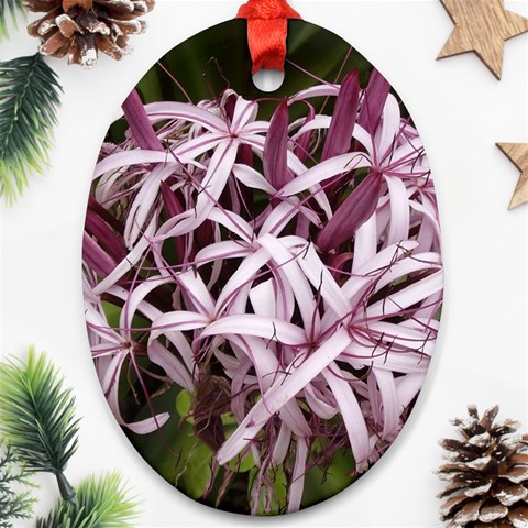purple flowers Ornament (Oval) from ArtsNow.com Front