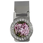 purple flowers Money Clip (CZ)