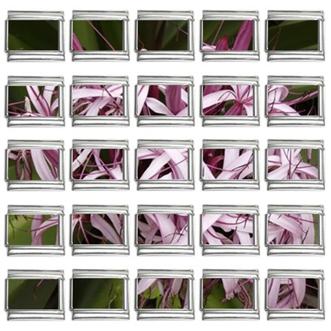 purple flowers 9mm Italian Charm (25 pack) from ArtsNow.com Front