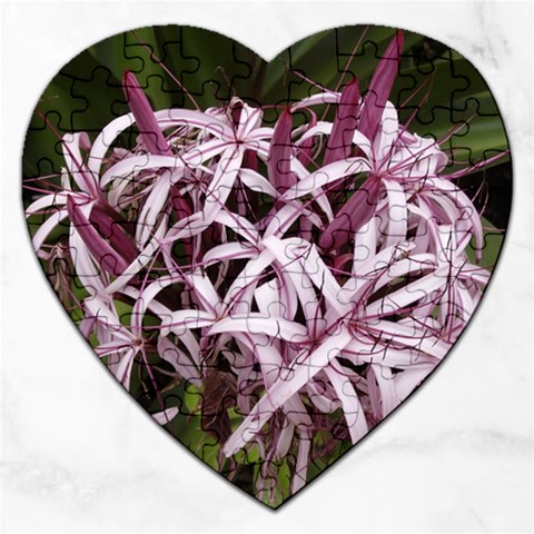 purple flowers Jigsaw Puzzle (Heart) from ArtsNow.com Front