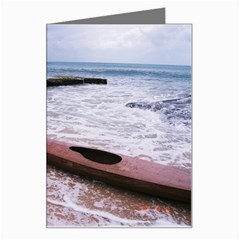 kayak in ocean Greeting Card from ArtsNow.com Left