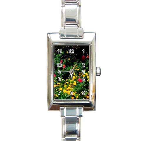 Mystical Garden Rectangular Italian Charm Watch from ArtsNow.com Front