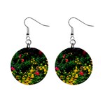 Mystical Garden 1  Button Earrings