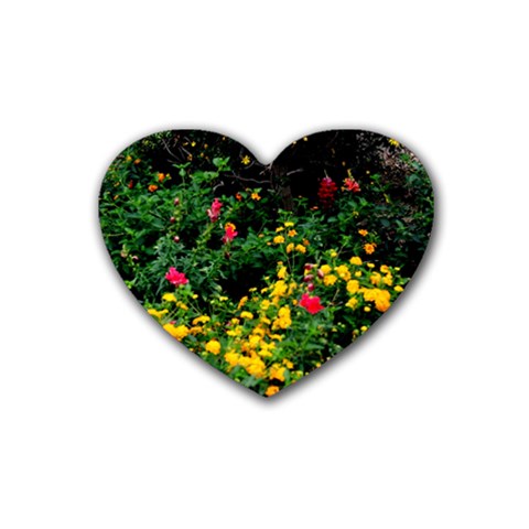 Mystical Garden Rubber Coaster (Heart) from ArtsNow.com Front
