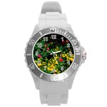 Mystical Garden Round Plastic Sport Watch Large
