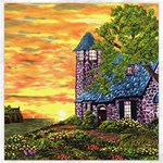 The Jessica O Regan Lighthouse - Ave Hurley - Canvas 12  x 12 