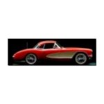 red corvette Sticker (Bumper)