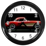 red corvette Wall Clock (Black)