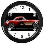 red corvette Wall Clock (Black)