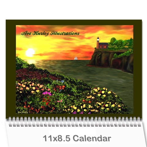 Ave Hurley Illustrations  Wall Calendar 11 x 8.5 (12 Cover