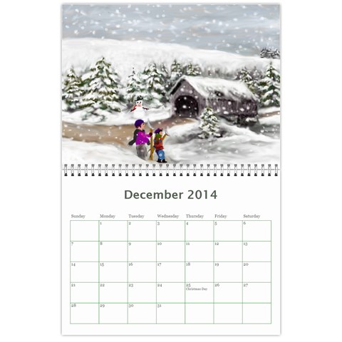 Ave Hurley Illustrations  Wall Calendar 11 x 8.5 (12 Jun 2014