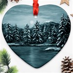 Winter Moon - Heart Ornament (Two Sides)
